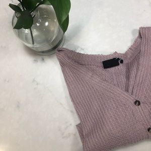 Out From Under Lilac Oversized Thermal Button Top